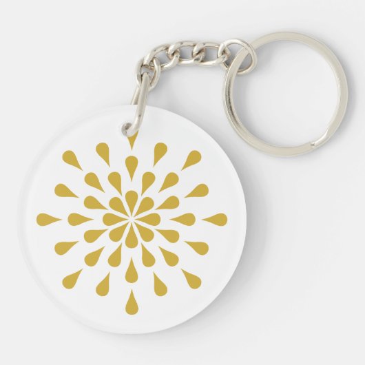 Gouden traandruppels sleutelhanger (Achterkant)