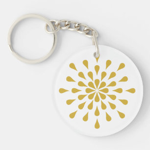 Gouden traandruppels sleutelhanger