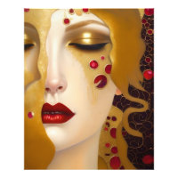 Gouden Tranen (Freya's Heartache) met rode robijne