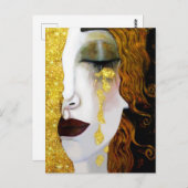 Gouden tranen, Gustav Klimt Briefkaart (Voorkant / Achterkant)