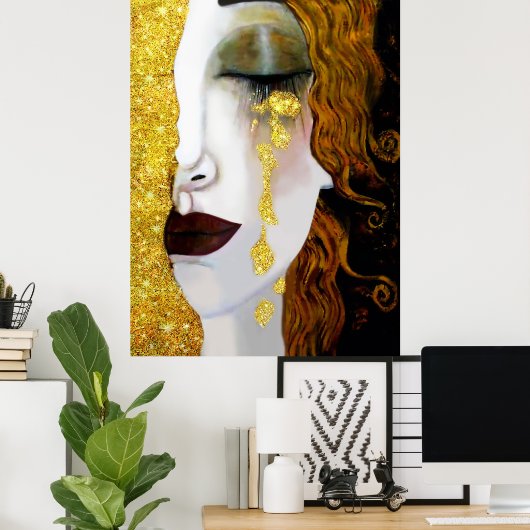 Gouden tranen, Gustav Klimt Poster (Thuiskantoor)
