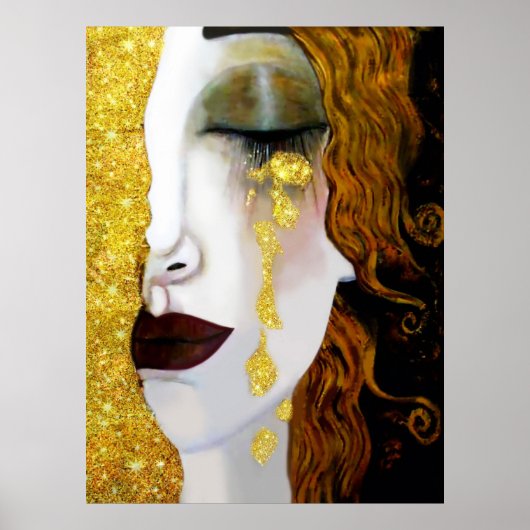 Gouden tranen, Gustav Klimt Poster (Voorkant)