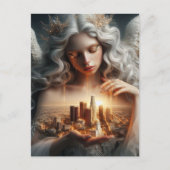 Gouden tranen voor de stad der engelen briefkaart (Voorkant)