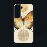 Gouden Transformatie Vlinder Telefoonhoes Samsung Galaxy Hoesje<br><div class="desc">Twee vlinders omlijst in een symmetrisch,  zonovergoten ontwerp symboliseren transformatie en gratie. Een perfect hoesje voor mensen die houden van verandering en groei.</div>