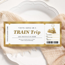 Gouden Treinreis Instapkaart Cadeaubon Kaart