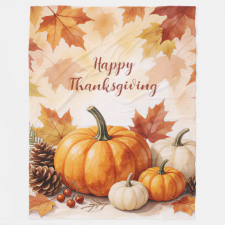 Gouden Trendy Herfst Thanksgiving Collectie Fleece Deken