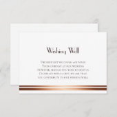 Gouden Trim Bruiloft Wishing Well Informatiekaartje (Voorkant / Achterkant)