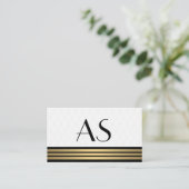 Gouden Trim Klassieke Monogram Pluche Diamant Visitekaartje (Staand voorkant)