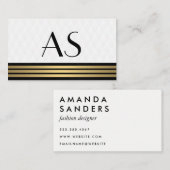 Gouden Trim Klassieke Monogram Pluche Diamant Visitekaartje (Voorkant / Achterkant)