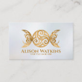 Gouden Triskele - Drievoudige Maan Visitekaartje (Voorkant)
