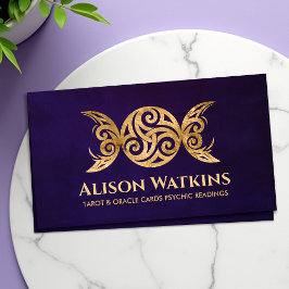 Gouden Triskele - Drievoudige Maan Visitekaartje