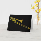 gouden trombone kaart (Gele Bloem)