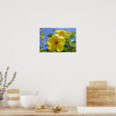 Gouden Trompet Bloemen I Poster (Keuken)
