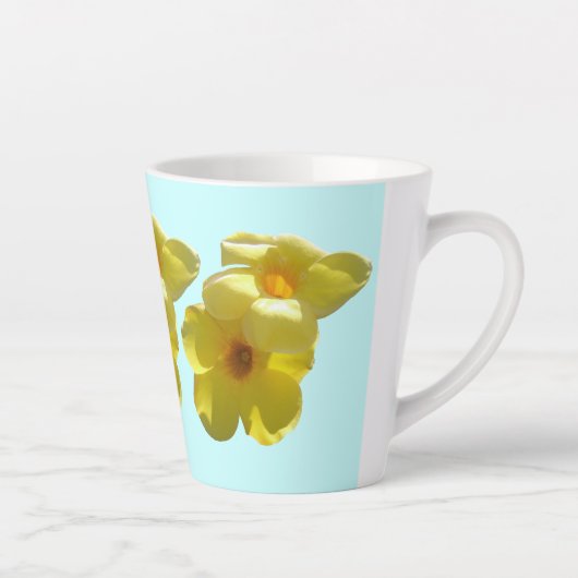 Gouden Trompetbloemen I Latte Mok (Rechts)
