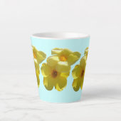 Gouden Trompetbloemen I Latte Mok (Voorkant)