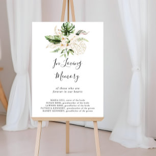 Gouden Tropisch Lofwerk Bloem in Liefdevolle Herin Poster