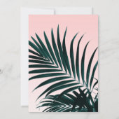 Gouden tropisch palmboom blad baby shower kaart (Achterkant)