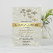 Gouden Tropisch Strand repetitie diner Kaart (Staand voorkant)