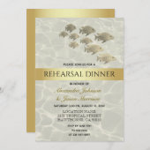 Gouden Tropisch Strand repetitie diner Kaart (Voorkant / Achterkant)