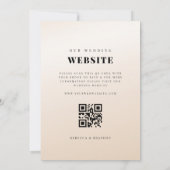 Gouden Tropische Ampersand Stoffig Roze Ombre Huwe Kaart (Achterkant)