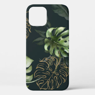 Gouden tropische bladeren: donkere Waterverf Case-Mate iPhone Case