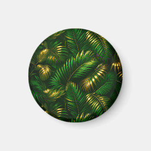 Gouden Tropische Bladeren Jungle Luxe Magneet