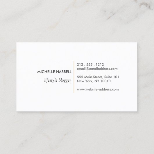 Gouden tropische bladeren Logo Visitekaartje (Achterkant)