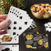 Gouden tropische bladeren pokerkaarten (Insitu)