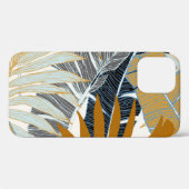 Gouden tropische bladeren silhouet Case-Mate iPhone case (Achterkant (horizontaal))