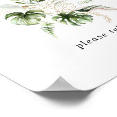 Gouden Tropische Groene Favorieten Bord Poster (Hoek)