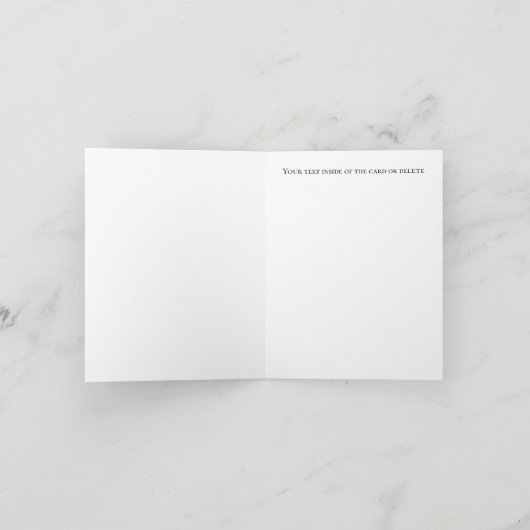 Gouden tropische kerst kunst Vouwbare Kerstkaart Kaart (Binnen)