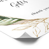 Gouden Tropische Loof Bloemkaarten en Cadeaus Poster (Hoek)