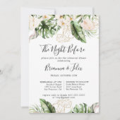 Gouden tropische nacht voor repetitie diner kaart (Voorkant)