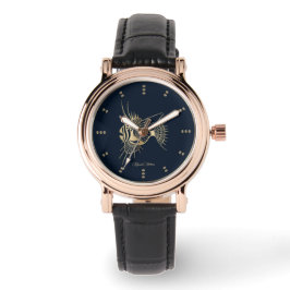Gouden Tropische Vis Luxe Horloge