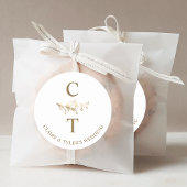 Gouden Trouw Monogram Envelope Zegel / Favor