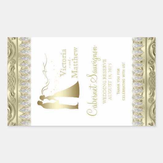 Gouden Trouw Wijnfles Labels (Voorkant)