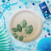 Gouden trouwbladeren papieren bordje (Feest)