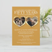 Gouden trouwdag 50e feest 6 foto's kaart (Staand voorkant)