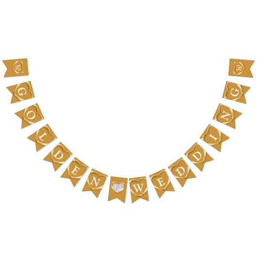 Gouden trouwdag 50e foto bunting vlaggetjes (Alle)