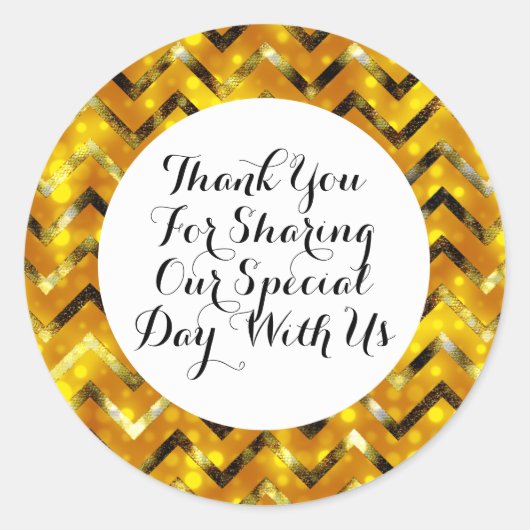 Gouden trouwdag | Dank u Ronde Sticker (Voorkant)