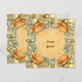 Gouden trouwdag verjaardag verlovingsfeest 50ste v kaart (Voorkant / Achterkant)