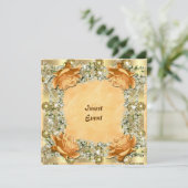 Gouden trouwdag verjaardag verlovingsfeest 50ste v kaart (Staand voorkant)