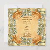 Gouden trouwdag verjaardag verlovingsfeest 50ste v kaart (Achterkant)