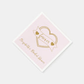 Gouden Trouwfeest Forever Hearts Servet (Hoek)