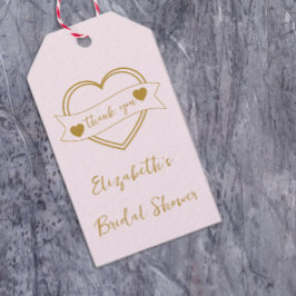 Gouden Trouwfeest met Hartjes Cadeaulabel