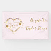 Gouden Trouwfeest met Hartjes Spandoek (Horizontaal)