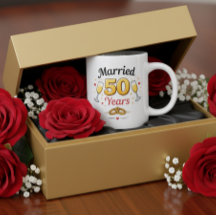 Gouden Trouwjubileum Koffiemok Cadeau