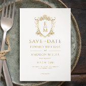 Gouden Trouwkam Custom Trouwkleding Initialen Kaart