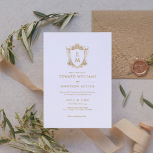 Gouden Trouwkam Custom Trouwkleding Initialen Kaart