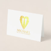 Gouden Trouwpak Gepersonaliseerde Groomsman Voorst Folie Kaarten (Voorkant)